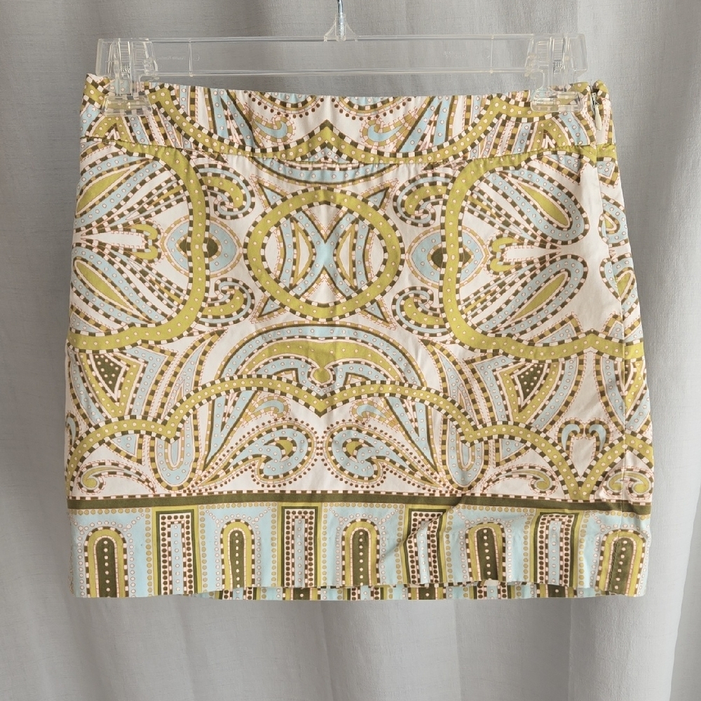 J. Crew Bright Paisley-Print Mini Skirt - Picture 2 of 8